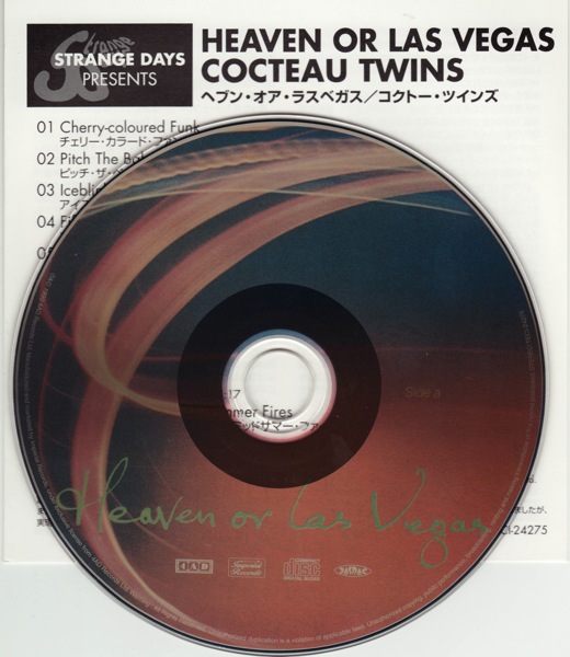 cd & booklet, Cocteau Twins - Heaven or Las Vegas